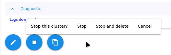 Waterstream cluster details - stop